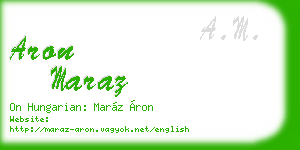 aron maraz business card